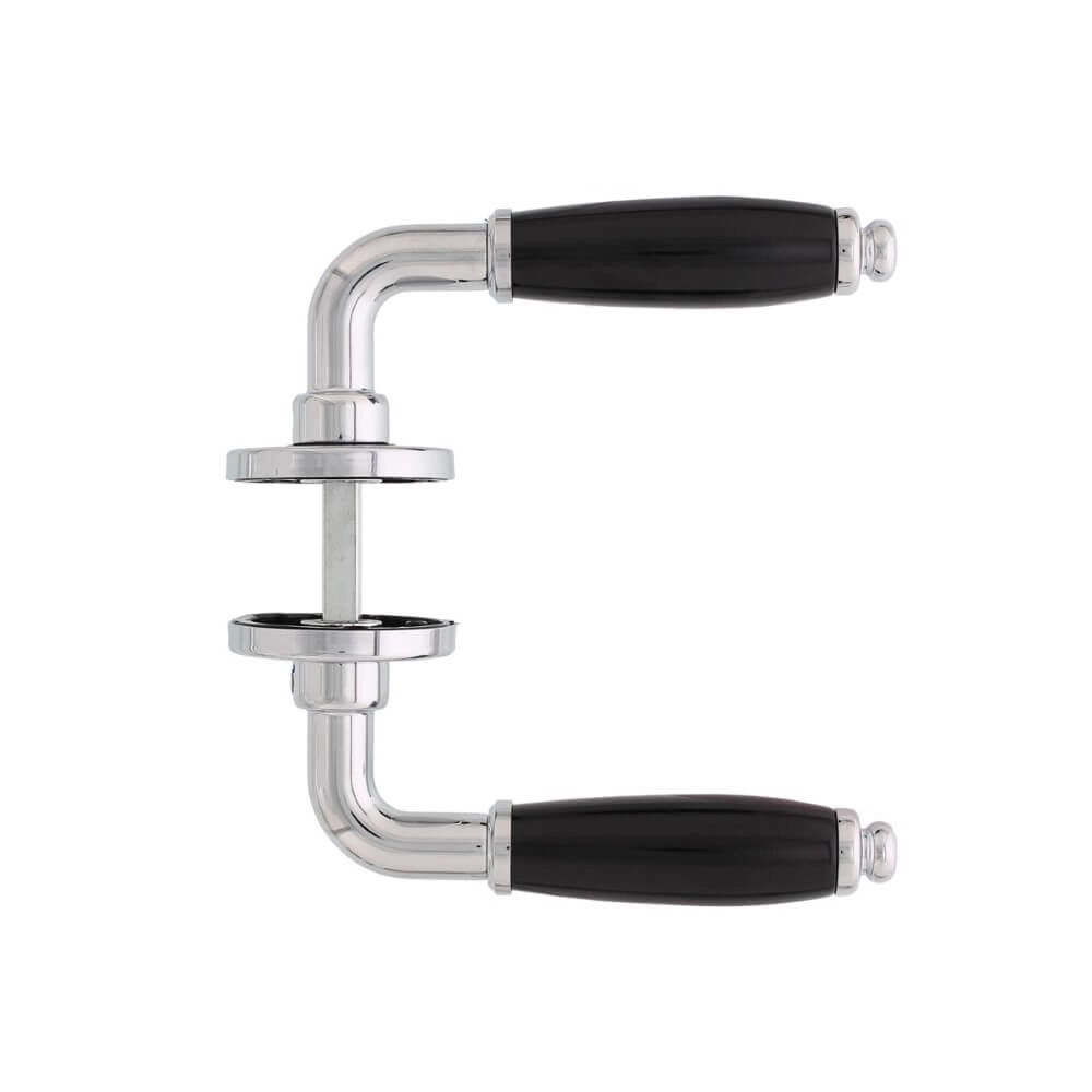 Door handle Courgette on rosette chrome Intersteel 8714186489208