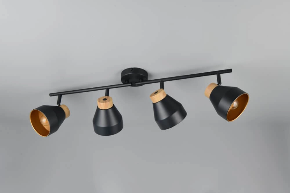 Design ceiling lamp 4-light Valentin black Trio 4017807637434