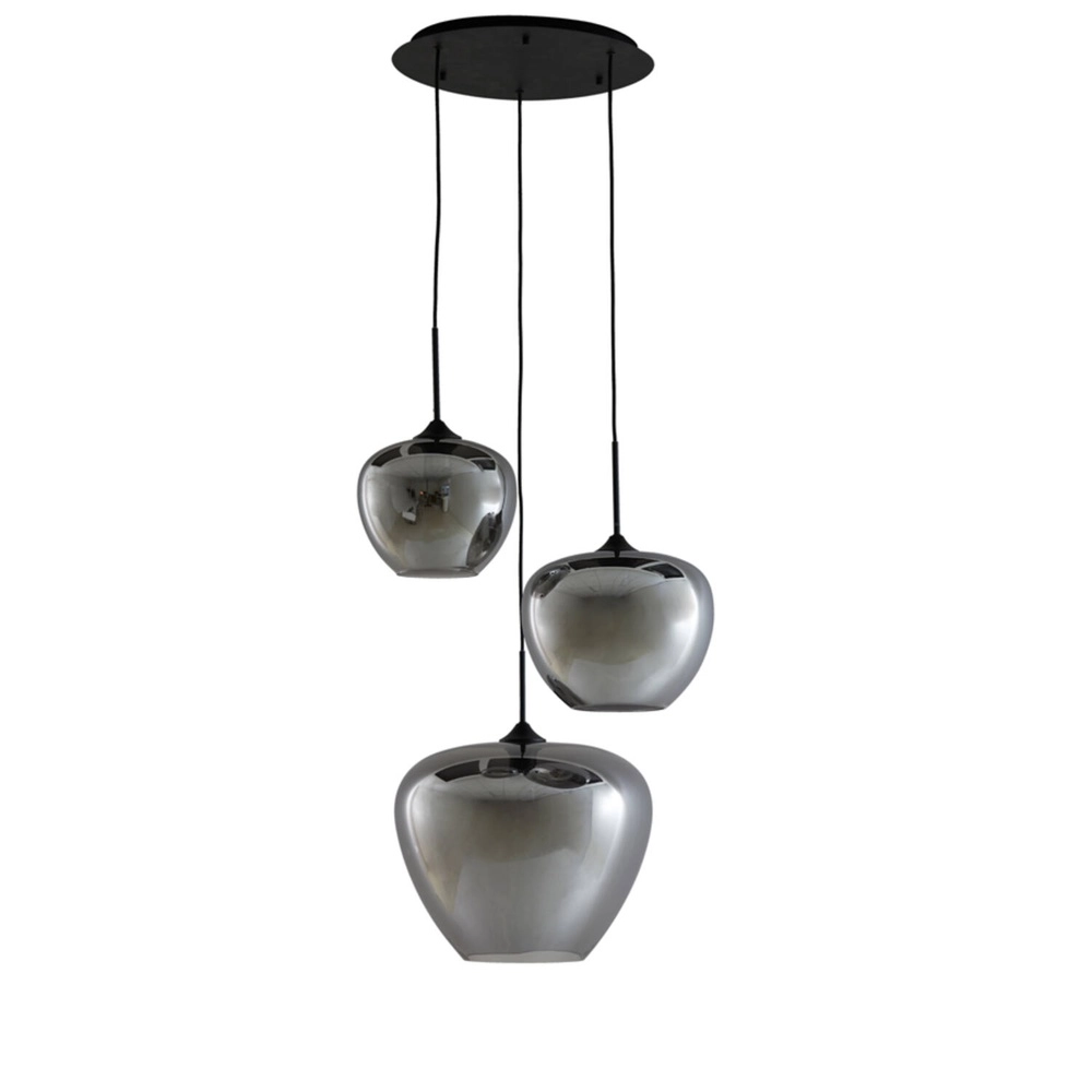 Pendant lamp Mayson 3-light smoke