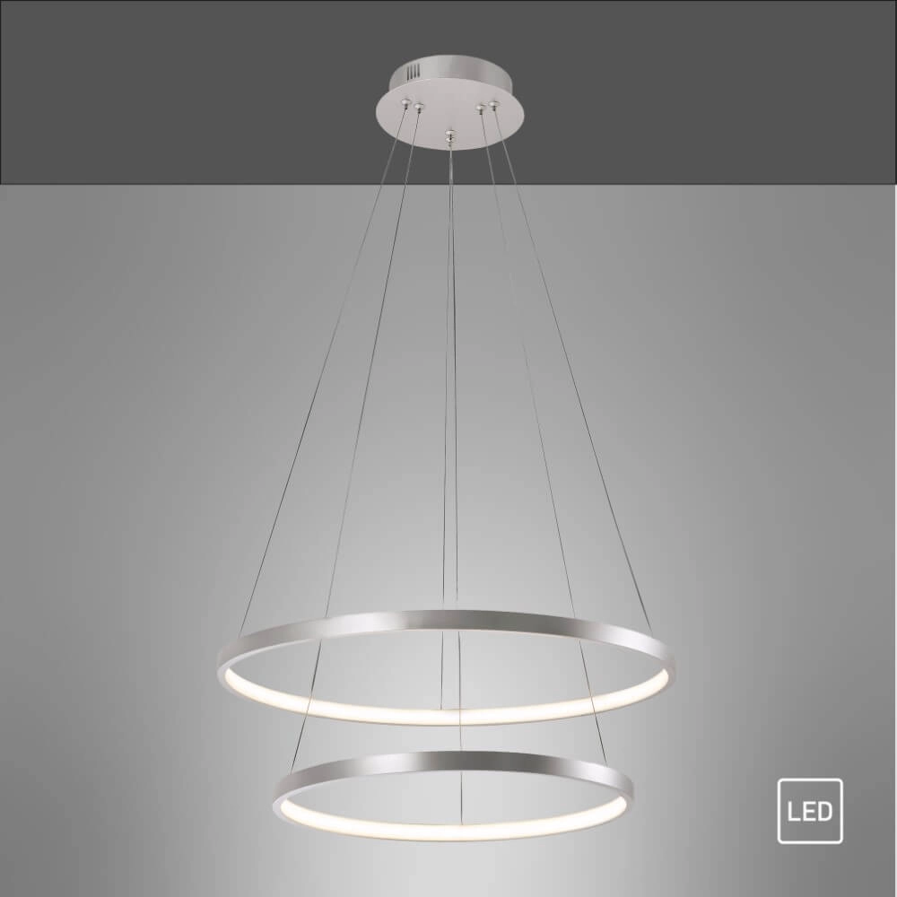 Round pendant lamp Circle silver Just Light 4043689960445