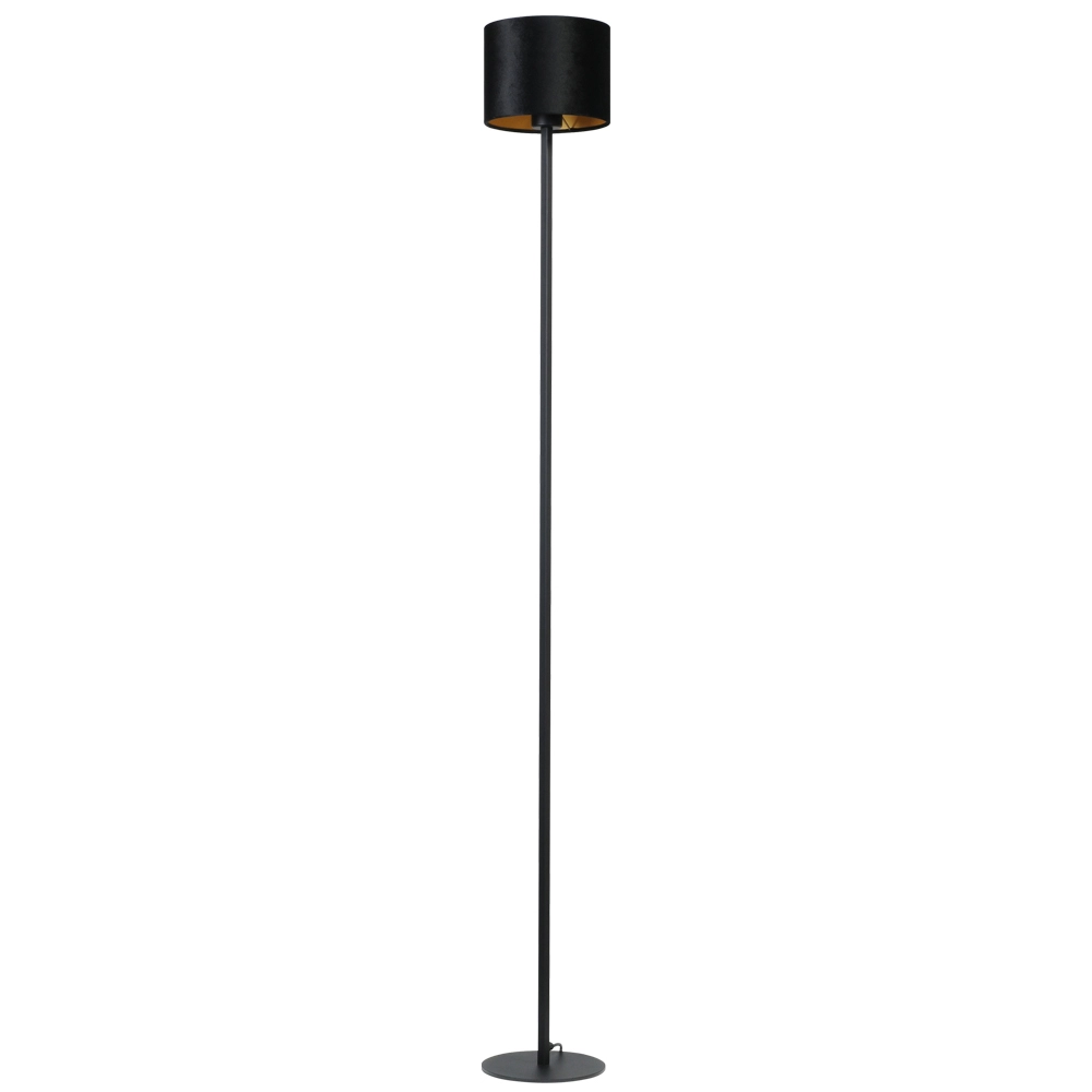 Black floor lamp Venus 175cm with black lampshade