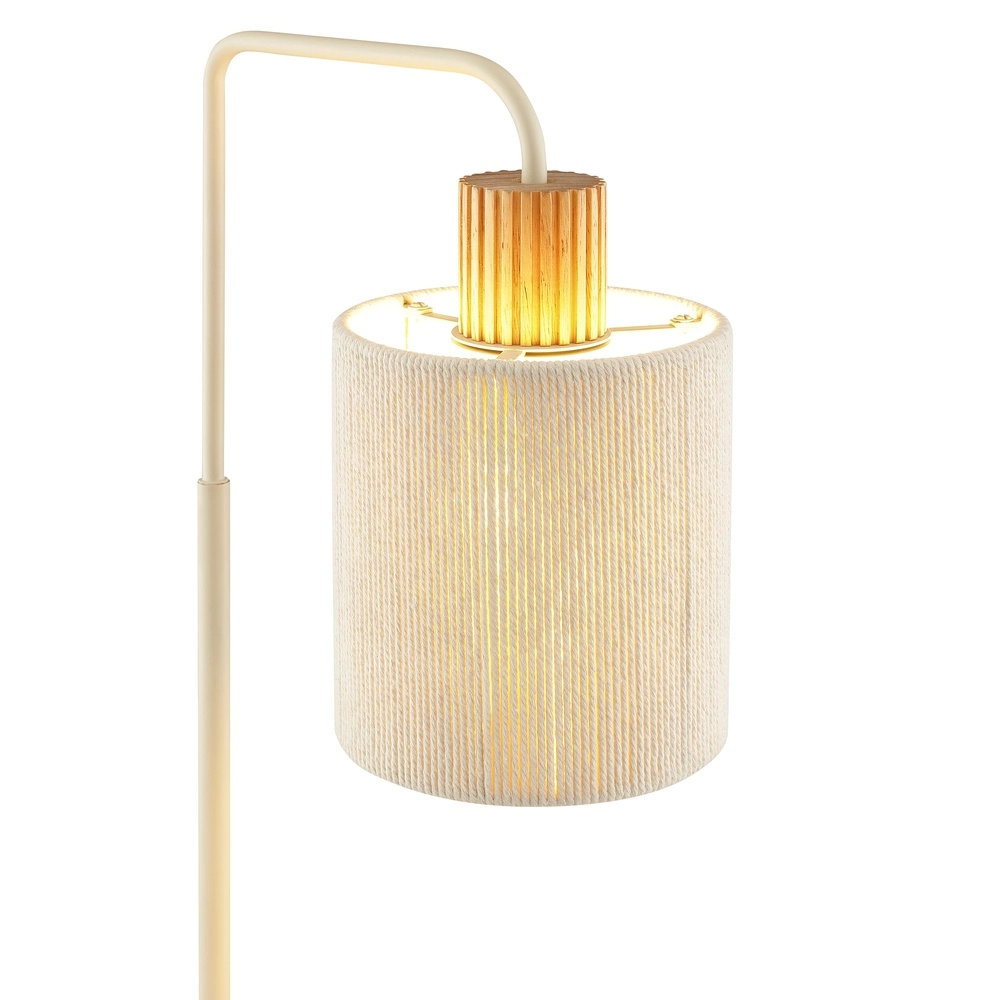 Table lamp Arlo sand brown with wood