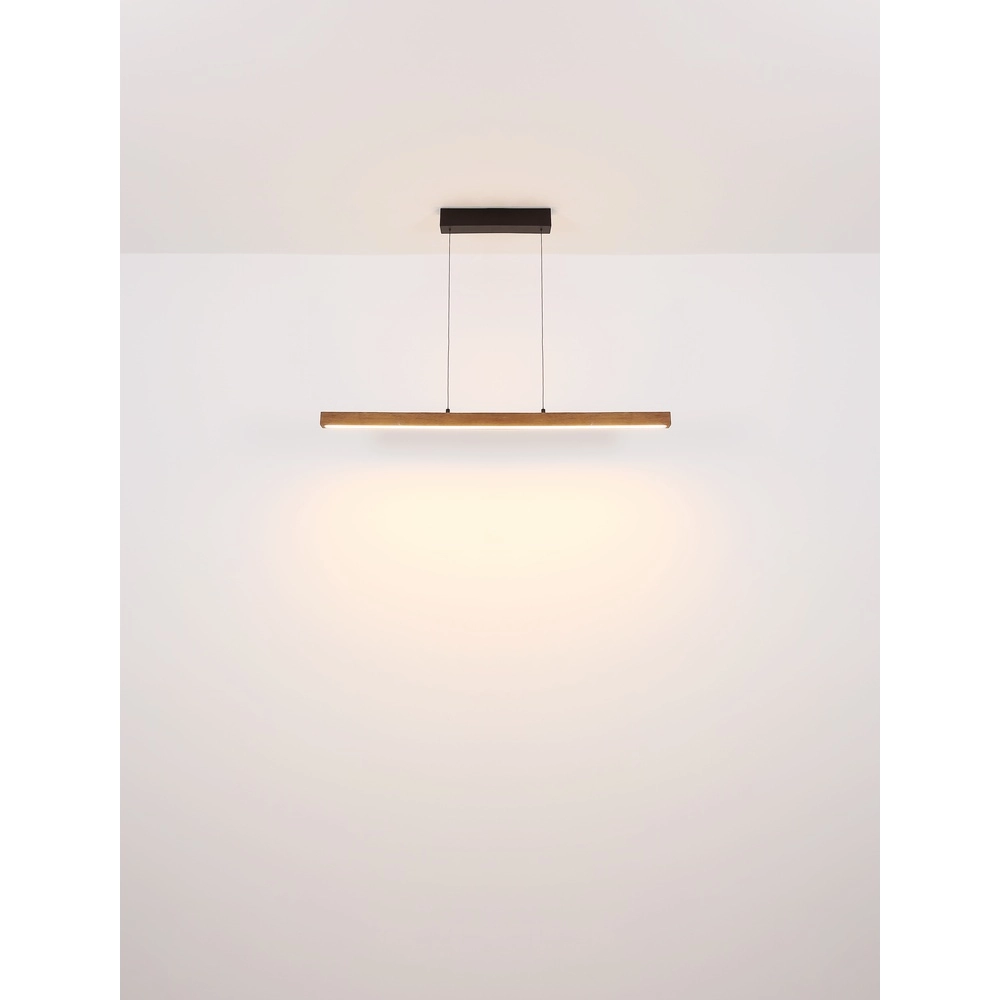 Sleek pendant lamp Olivus wood 115cm Globo 9007371455683