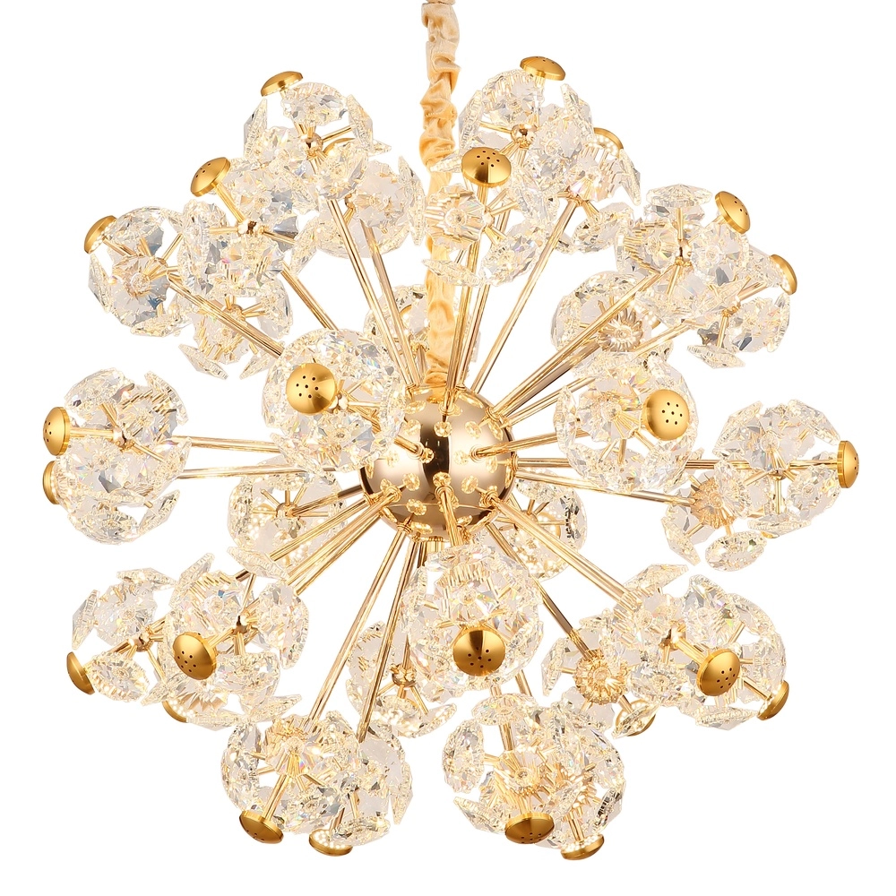 Golden pendant lamp Floriella Ø 80cm Globo 9007371510559