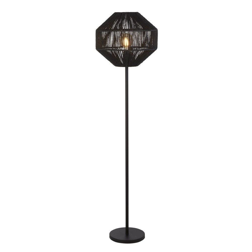 Black table lamp Wicker Searchlight 5053423171586