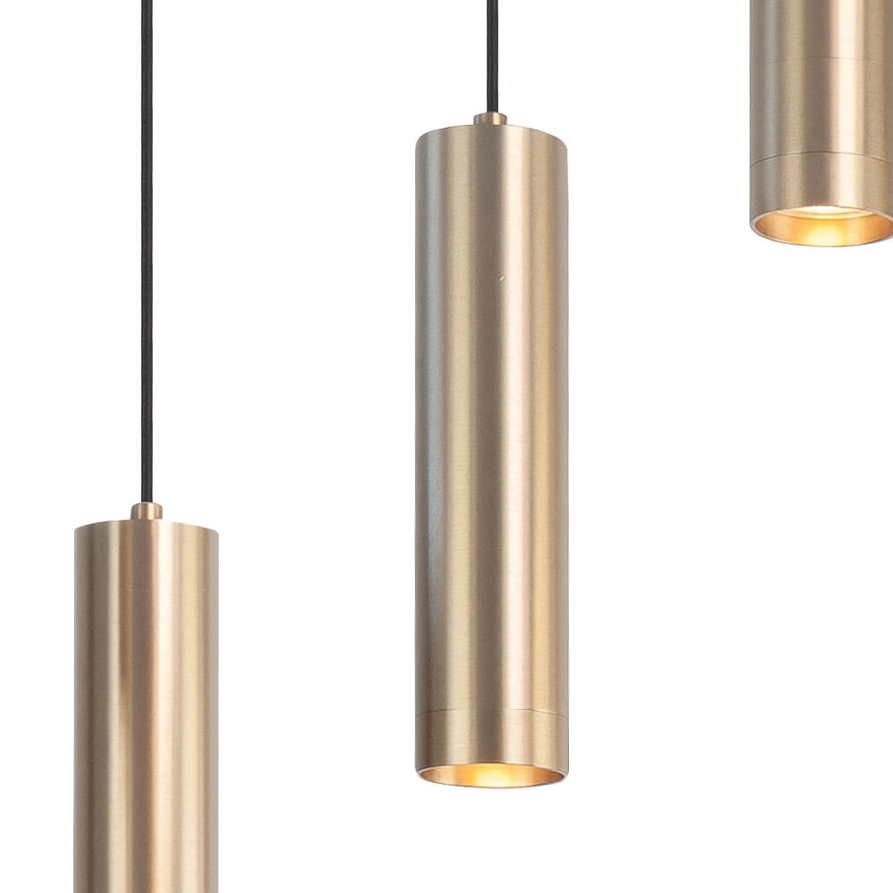 Dining room hanging lamp Perugia matt gold - 8x GU10 Highlight 8718379046865