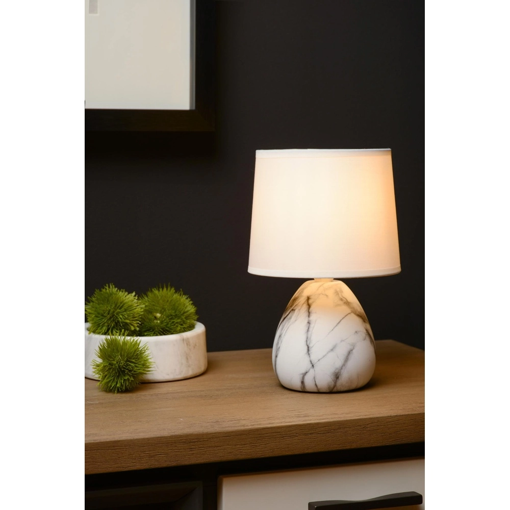 Table lamp Marmo white Lucide 5411212470232