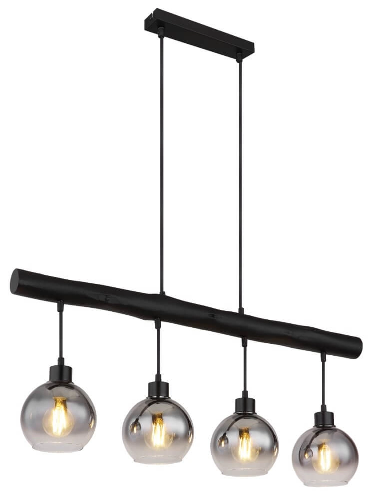 Hanging lamp Moitas 4-light black