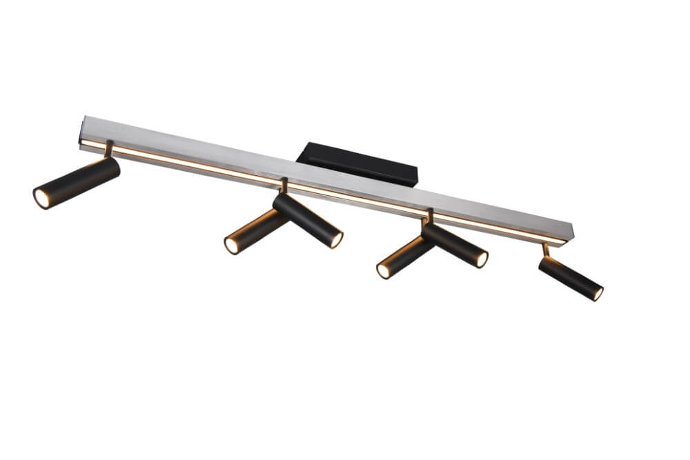 6-light LED spot Zeno metal with black Trio 4017807627305