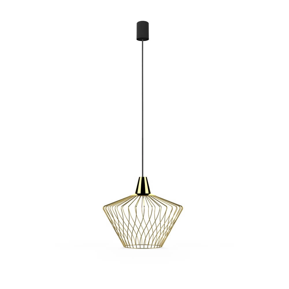 Wire lamp Ø 38cm Wave gold Lyora 5903139886192