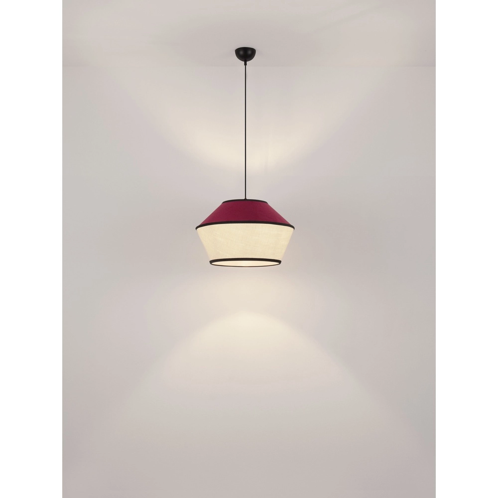 Pendant lamp Veliss white with burgundy red Lyora 5212017493835