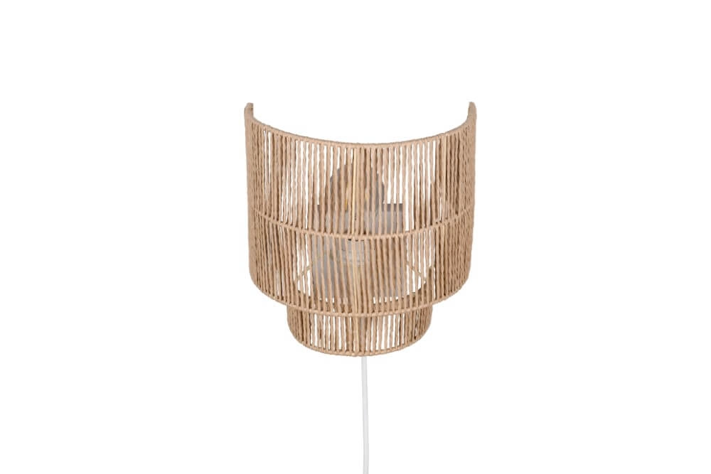 Japandi wall lamp Satna Rattan Trio 4017807636192