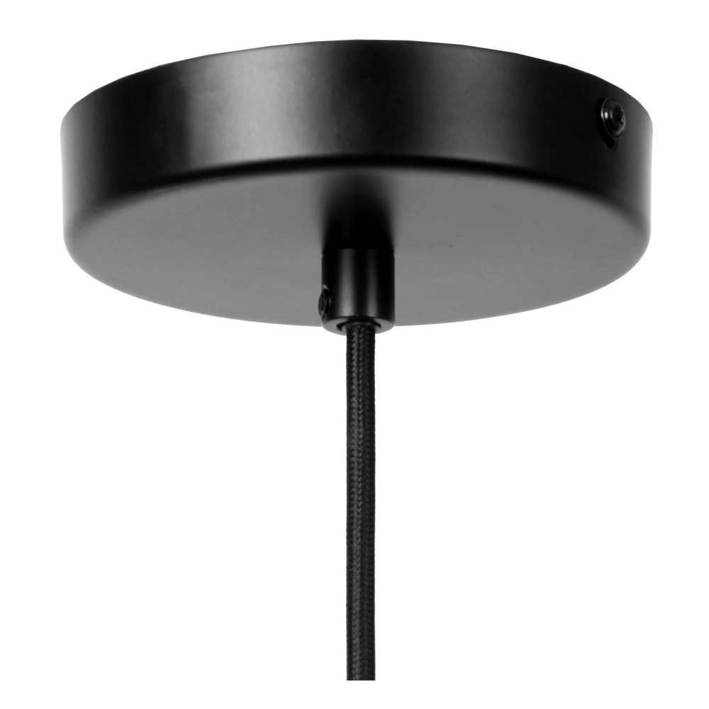 Pendant lamp Ilona Ø 22cm black with amber glass Lucide 5411212452665
