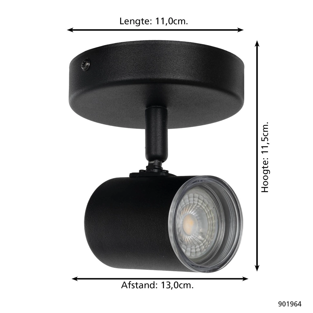 Surface-mounted spot Consuma 1 Single Black Eglo 9008606355921