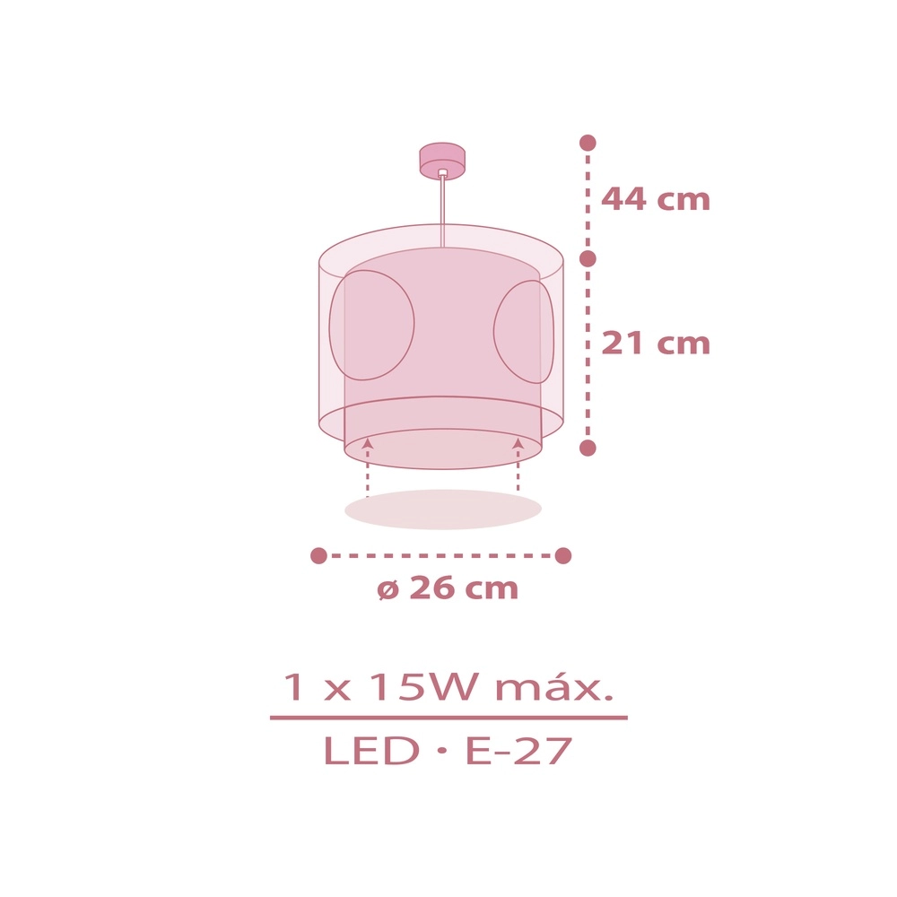 Pendant lamp Princess Dance Pink glow in the dark Dalber 8420406002743
