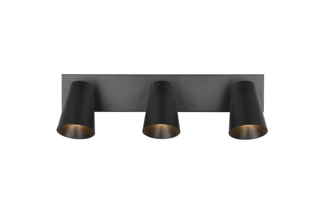 3-light surface-mounted spotlight Sharp black Trio 4017807613087
