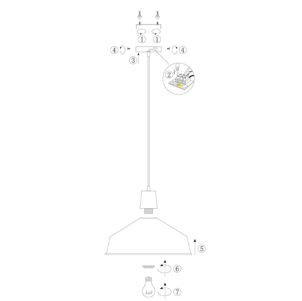 Country Pendant Lamp Blackmoon Ø 40cm Steinhauer 8712746131000