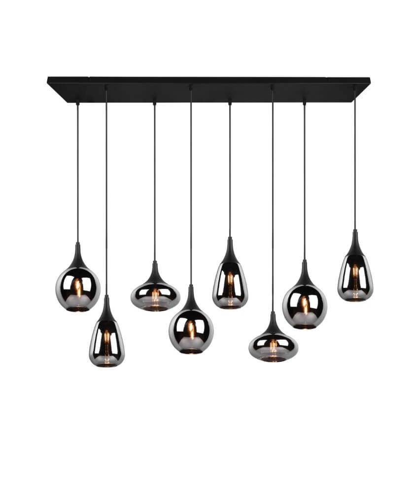 8-light hanging lamp Lumina with smoke glass Trio 4017807542301