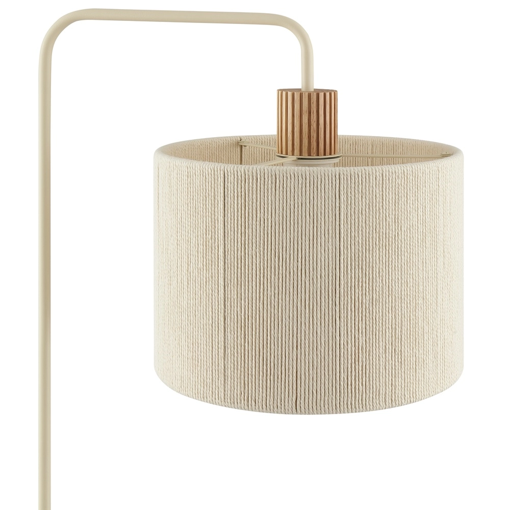 Japandi floor lamp Arlo sand brown with wood Brilliant 4004353477072