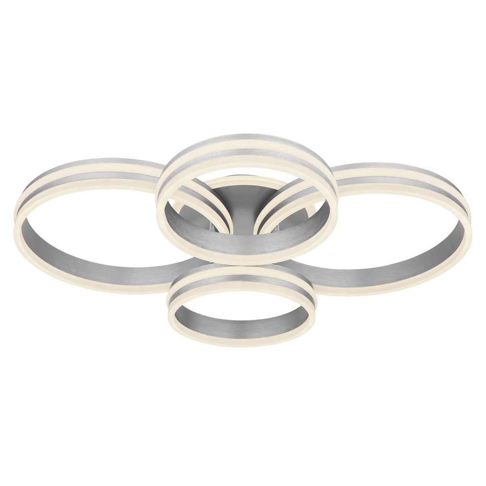 Ceiling lamp Rubio Grey 4 rings