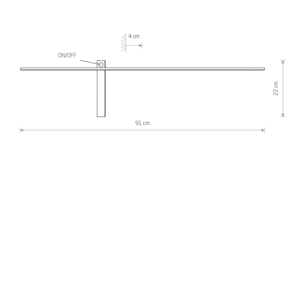 LED wall lighting Impulse Led M 91cm Lyora 5903139811699