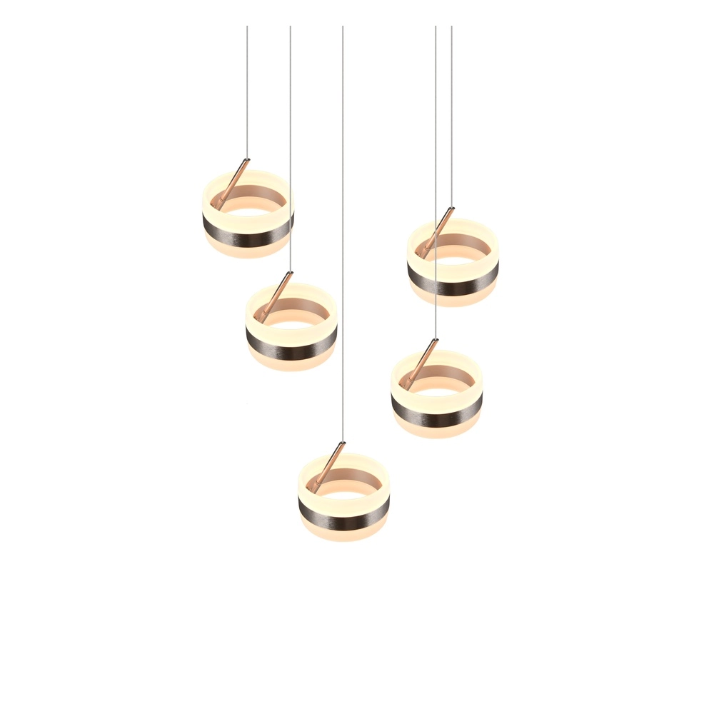 Design pendant lamp Dios nickel 5-lights Trio 4017807657685