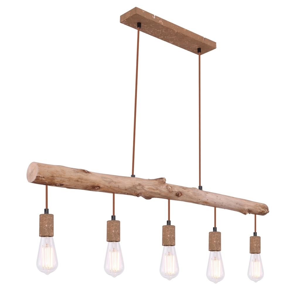 Dining room pendant lamp Jakob rust brown