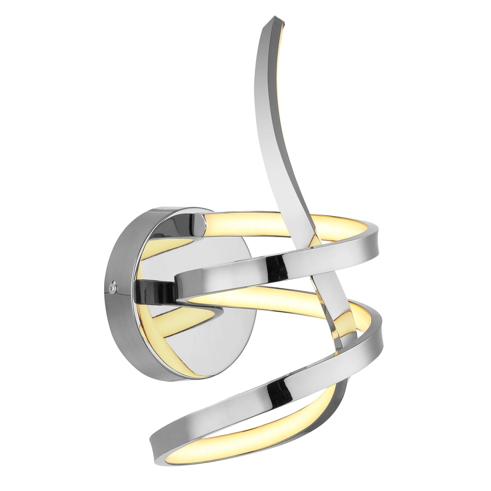 Curl wall lamp Iduna chrome