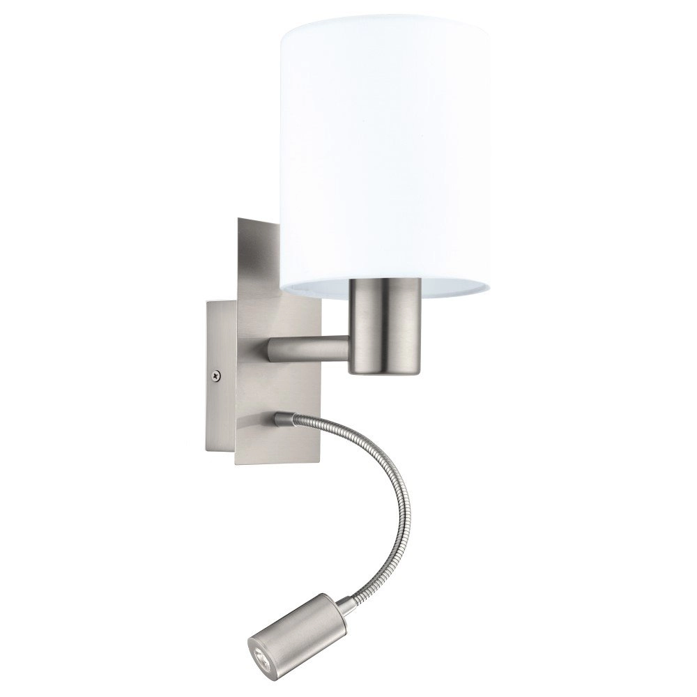 Wall lamp Pasteri white with reading light
