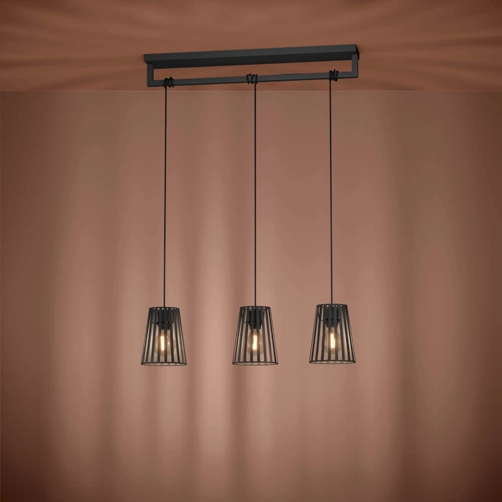 Black hanging lamp Bogota 3-light Stars of Light 9008606220755