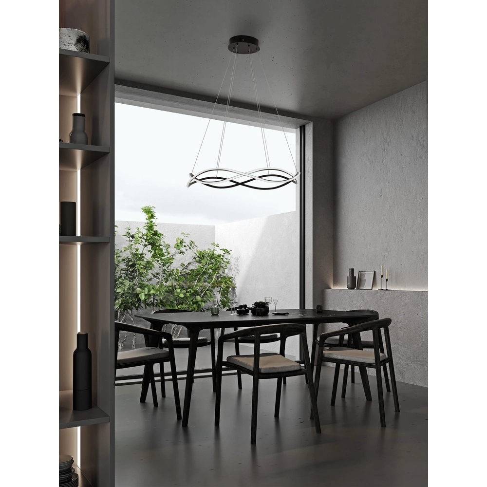 Design pendant lamp Jinal black Ø 80cm Lyora 5212017438744