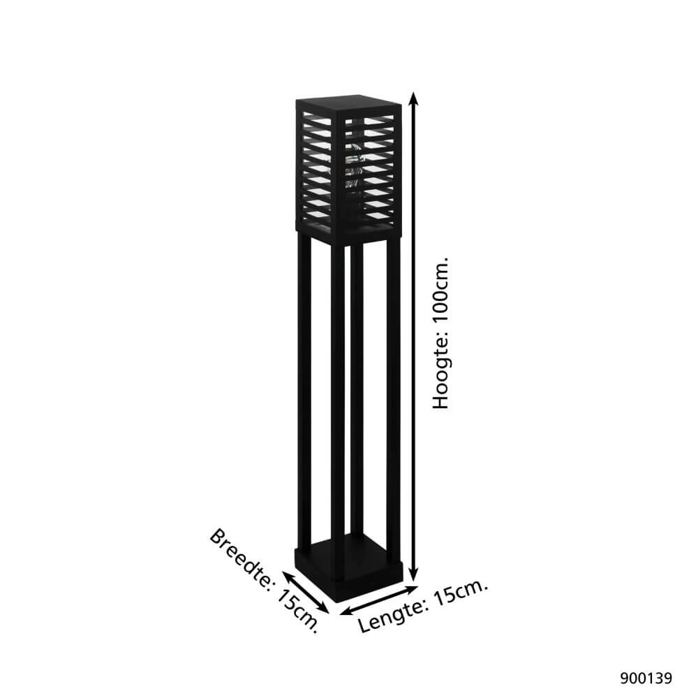 Black patio lamp Alamonte 3 100cm Eglo 9008606230136
