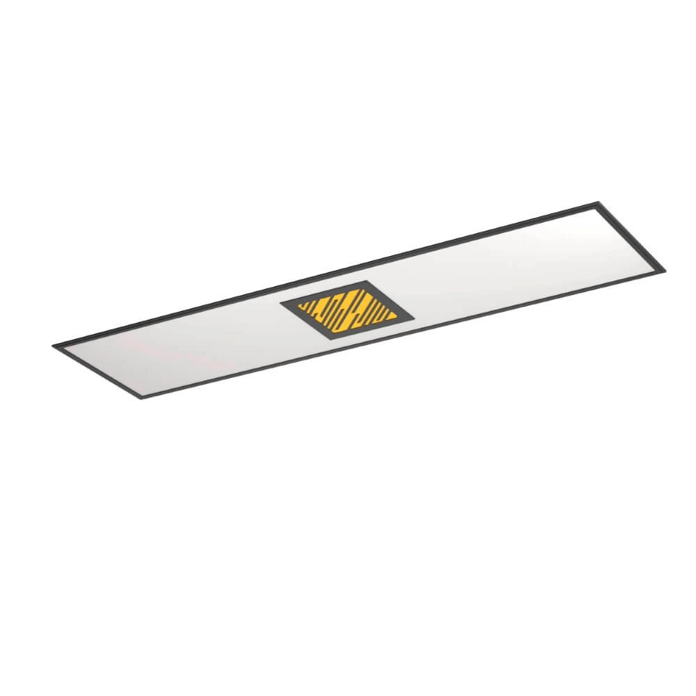 Black LED ceiling light Bordonara 120x30
