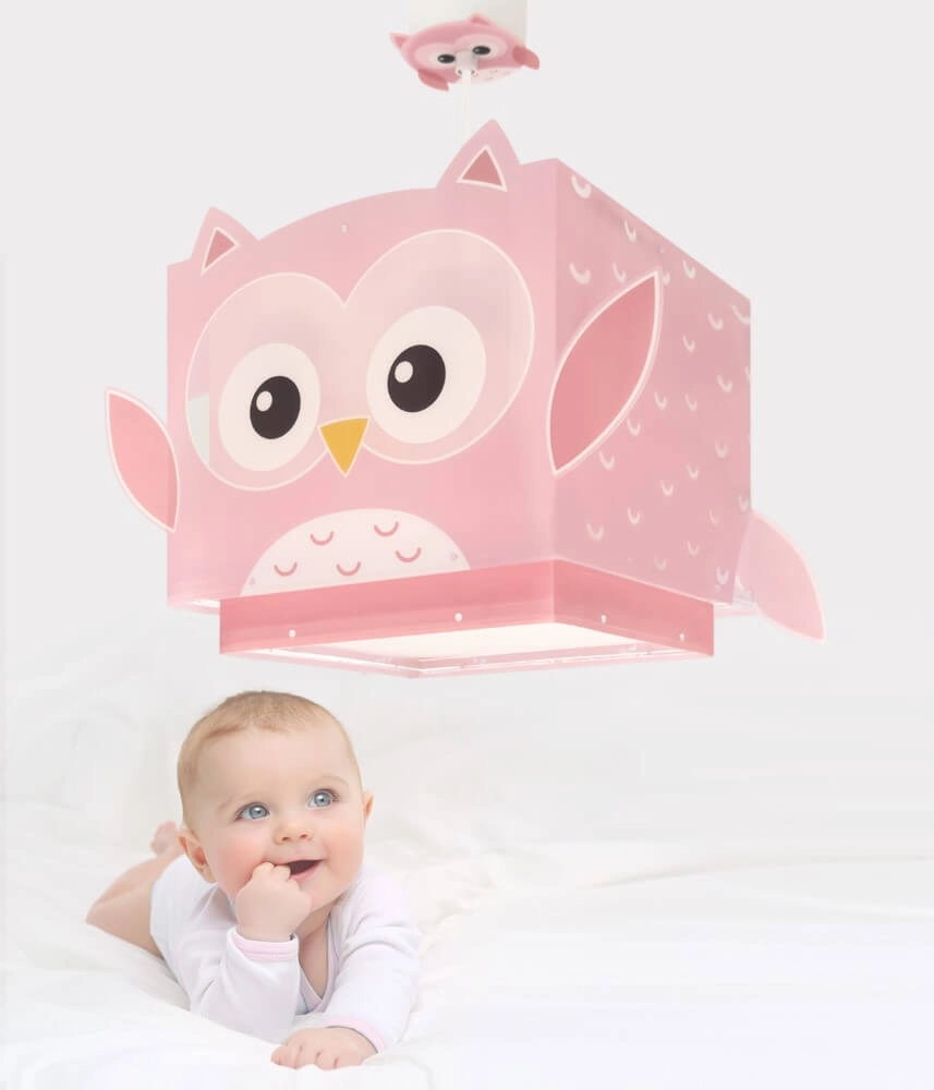 Children's room pendant lamp Pink Owl Dalber 8420406002965
