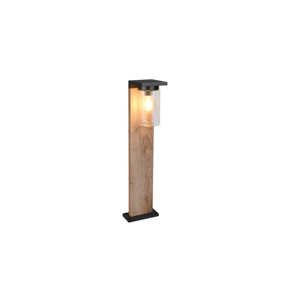 Garden lamp Ardila black with wood 65cm