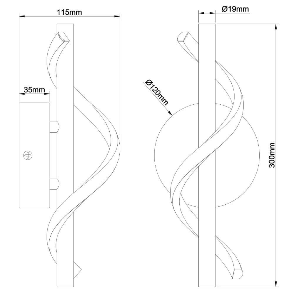 Design wall lamp Eunice black Brilliant 4004353425486