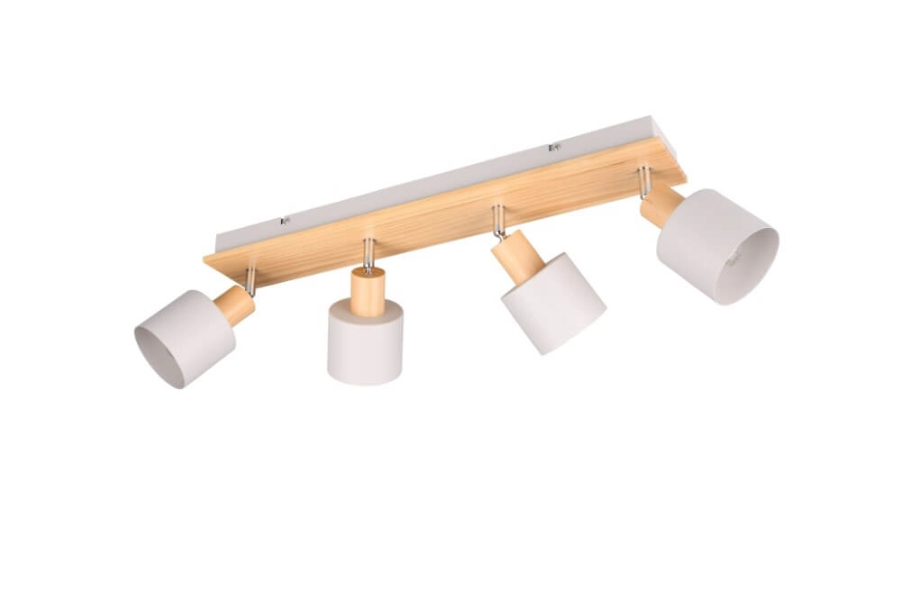 4-light ceiling lamp Shanti with wood look Trio 4017807615746
