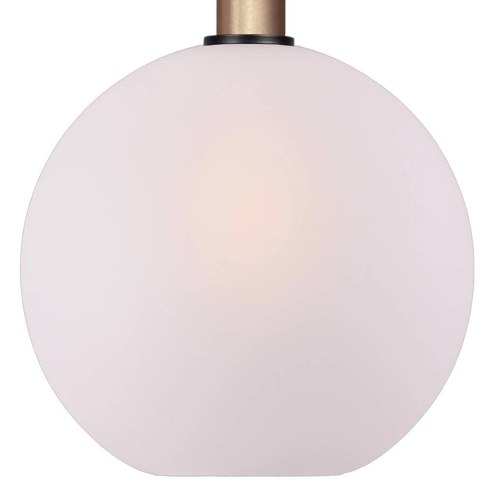 Hanging lamp Ø 30cm Bella 2 Brass gold with matt white glass Masterlight 8718121334028
