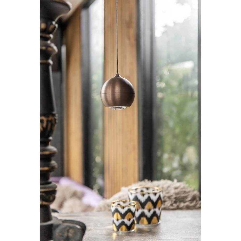 Pendant lamp bulb Miami bronze Ø 10cm Artdelight 8720701102125