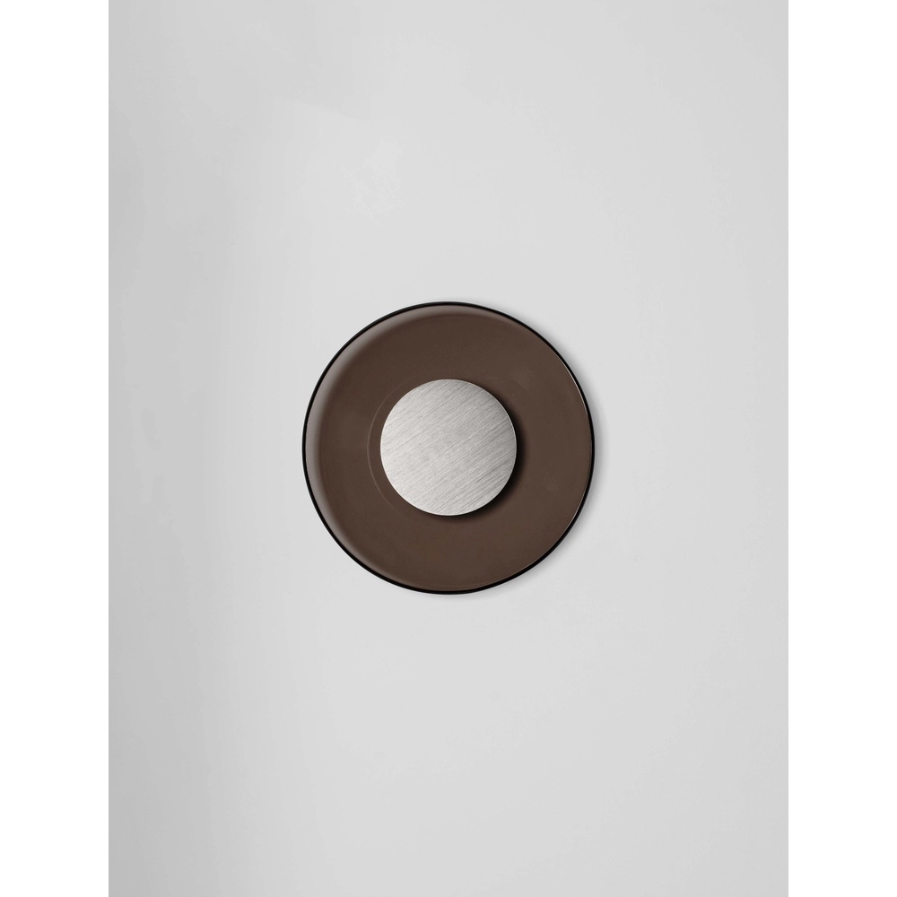 Wall lamp Esti brown glass Ø 32cm Lyora 5212017461872