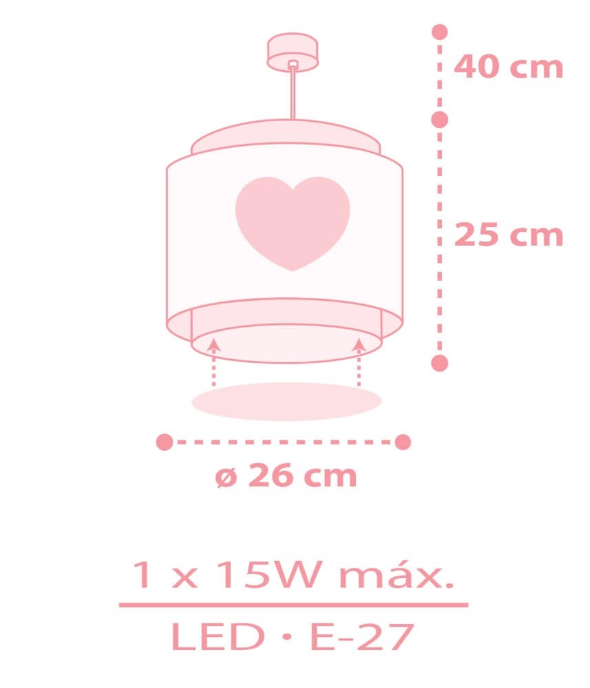 Pendant lamp Baby Dreams pink Dalber 8420406003030