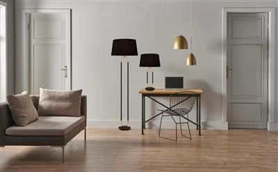 Table lamp Jazz black with gold Searchlight 5053423193045