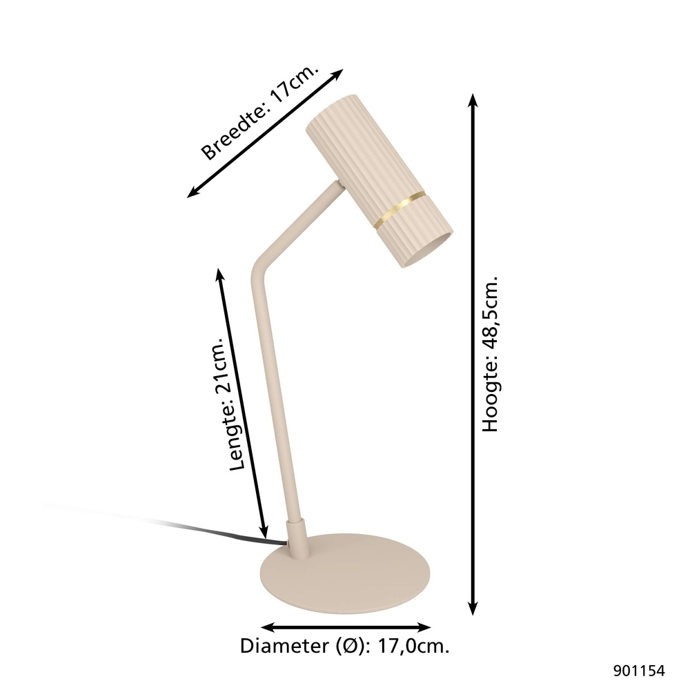 Sand desk lamp Caminia GU10 Eglo 9008606312511