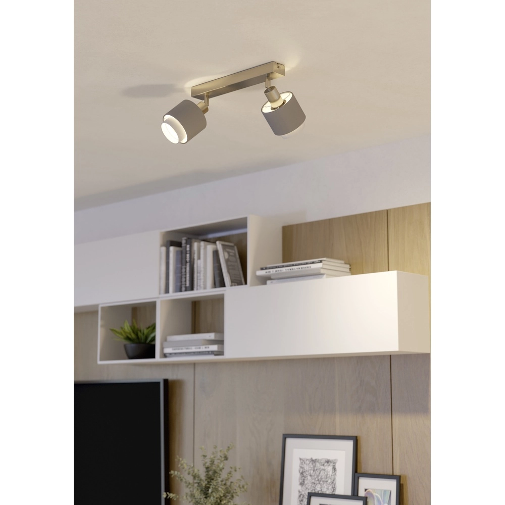 2-light ceiling lamp Bellizzi Stainless steel - 2x E14 Eglo 9008606304370