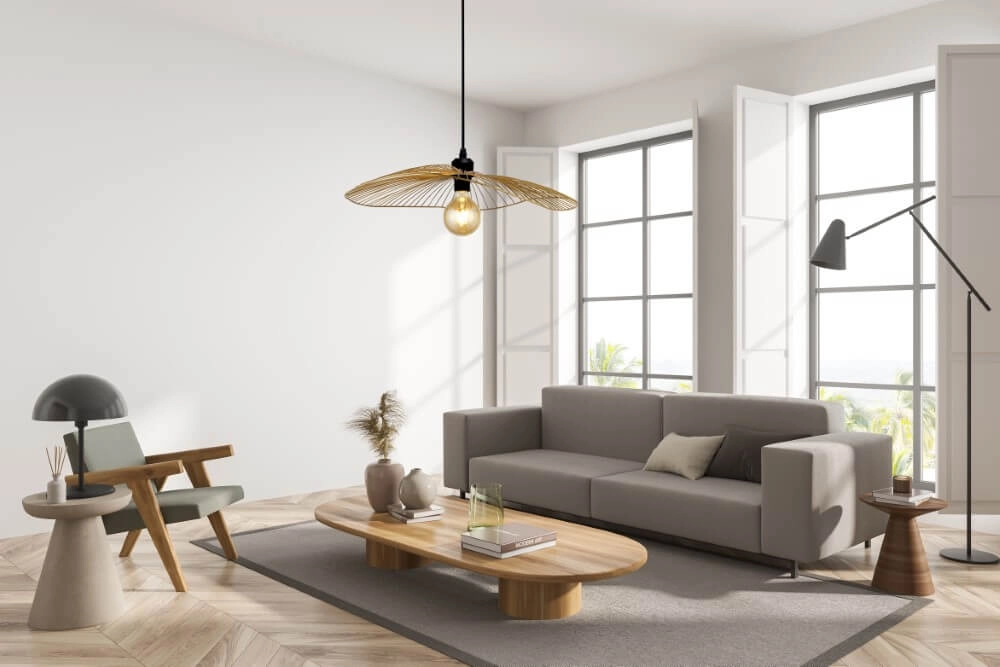 Pendant lamp Wave Black design Searchlight 5053423250410