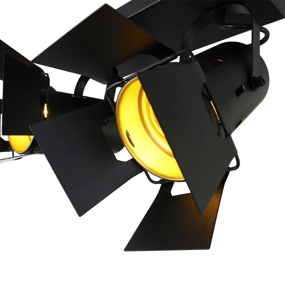 Black surface-mounted spotlight Carre 2-light Steinhauer 8712746128024