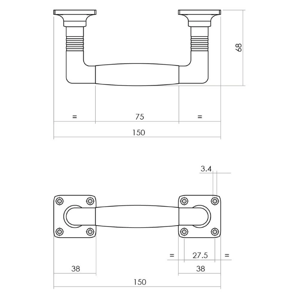 Door handle Ton Basic 30s nickel matt Intersteel 8714186711446