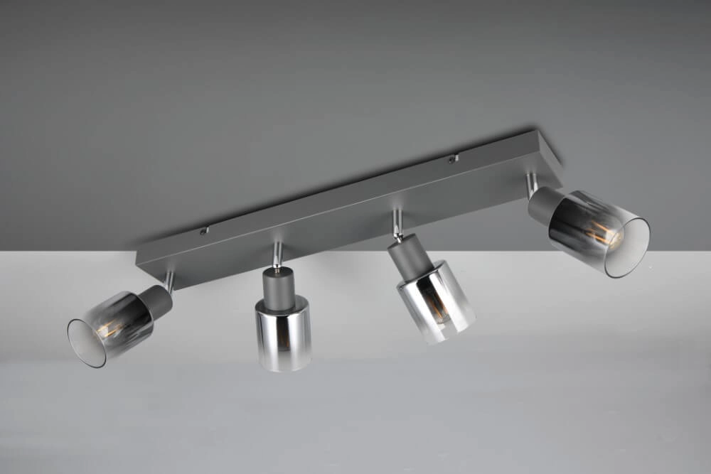 4-light ceiling lamp Cadiz black Trio 4017807615784