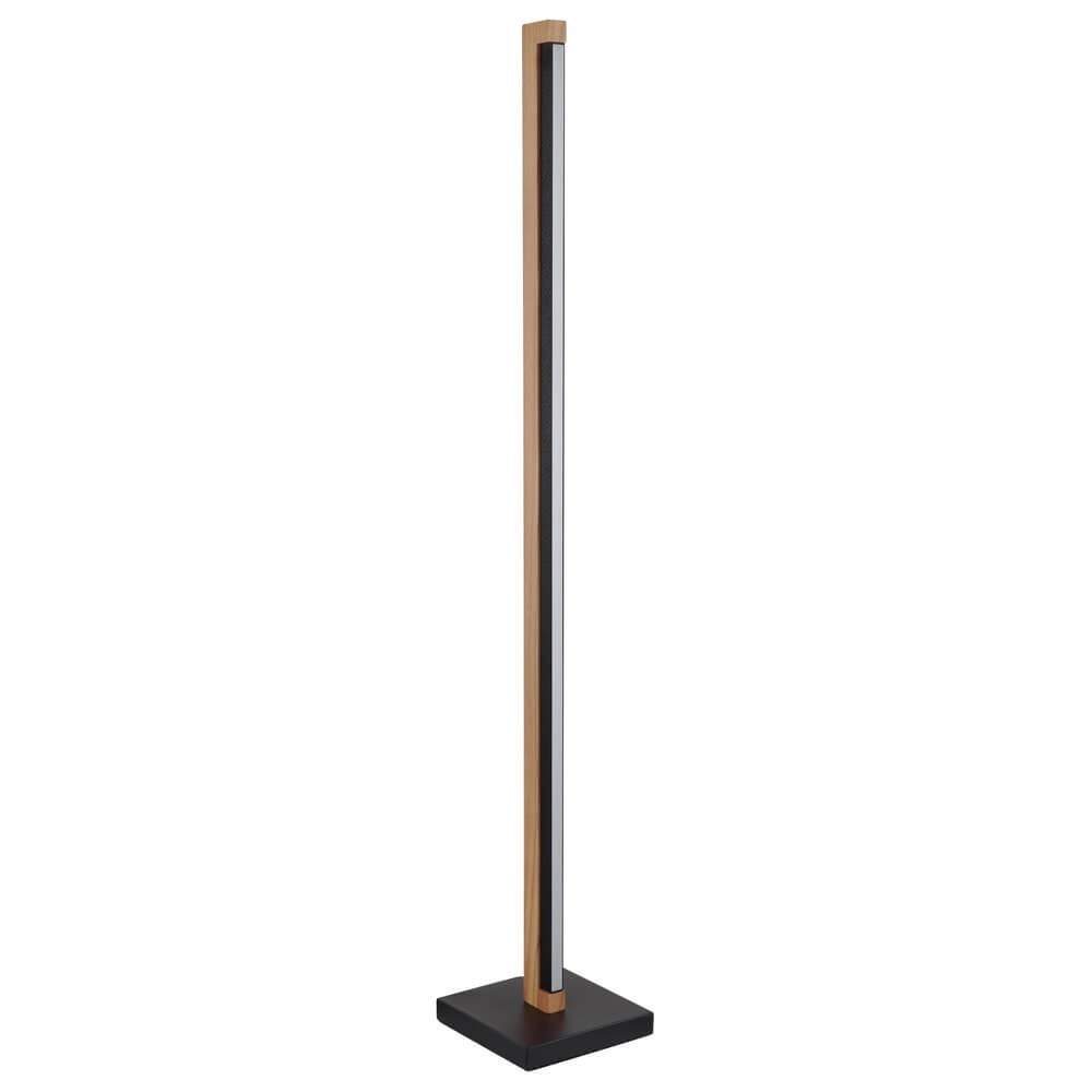 Design floor lamp Starla black with wood 113cm Globo 9007371447305