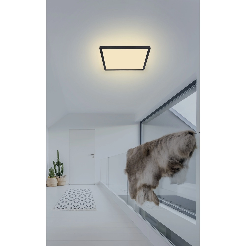 Ceiling light Sapana Square 29.4cm Black Globo 9007371414390
